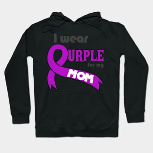 Purple For My Mom Support Pancreatic Hoodie